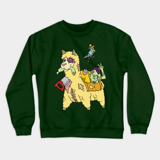 Zombie llama - Halloween Gift Crewneck Sweatshirt